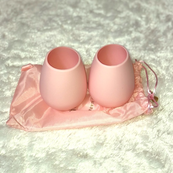 Odeme Other - NWT 🍷 Pink Silicone 🍷 Wine Glasses by Odeme